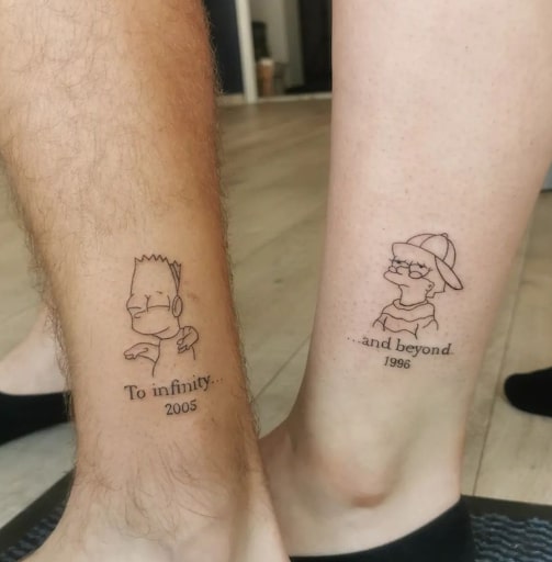 Pop Culture Homage Tattoos  simpsons tattoo