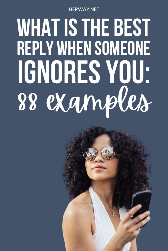 What Is The Best Reply When Someone Ignores You: 88 Examples Pinterest