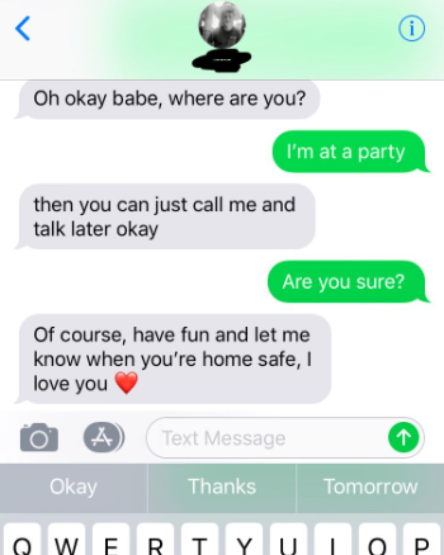 mensagens de texto entre casais