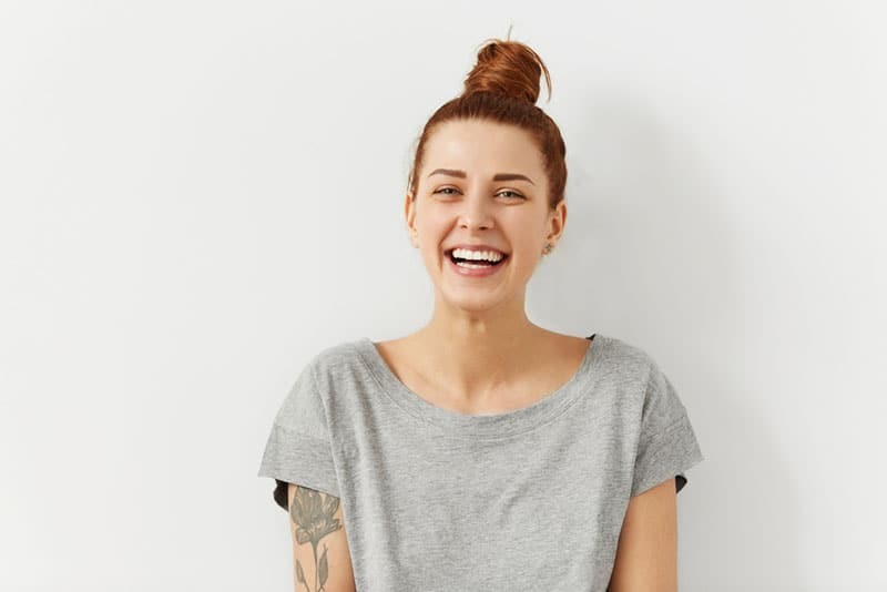 young woman laughing