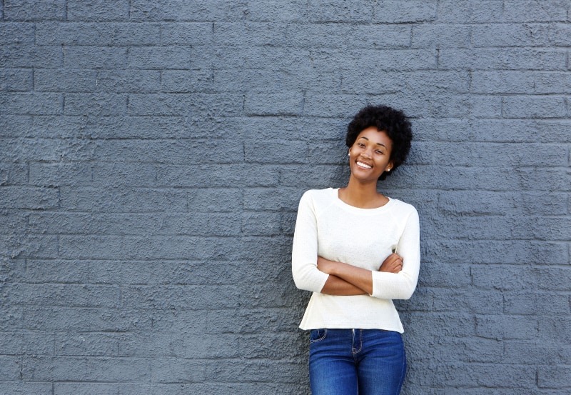 young woman posing