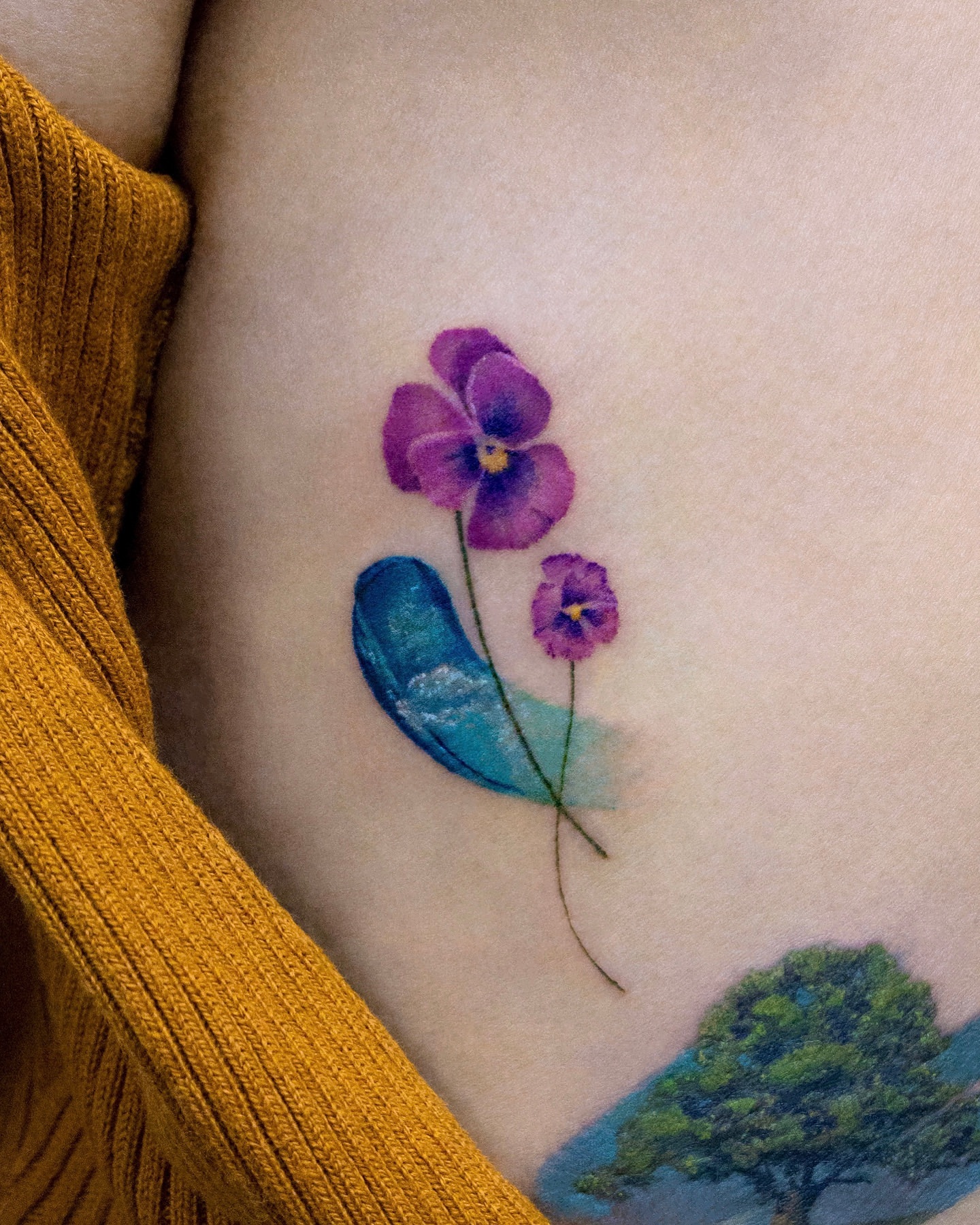 tatuaggio a fiore