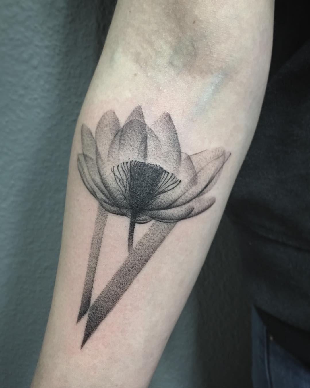 transparent flower tattoo