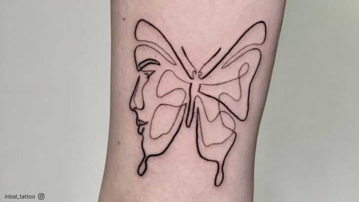 25 Artsy and Elegant Single-Line Tattoos That Will Bedazzle You