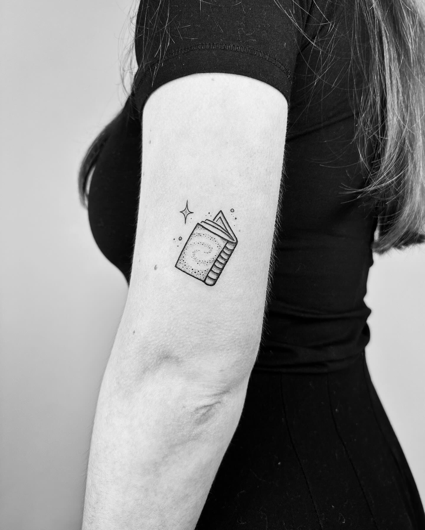tiny book tattoo
