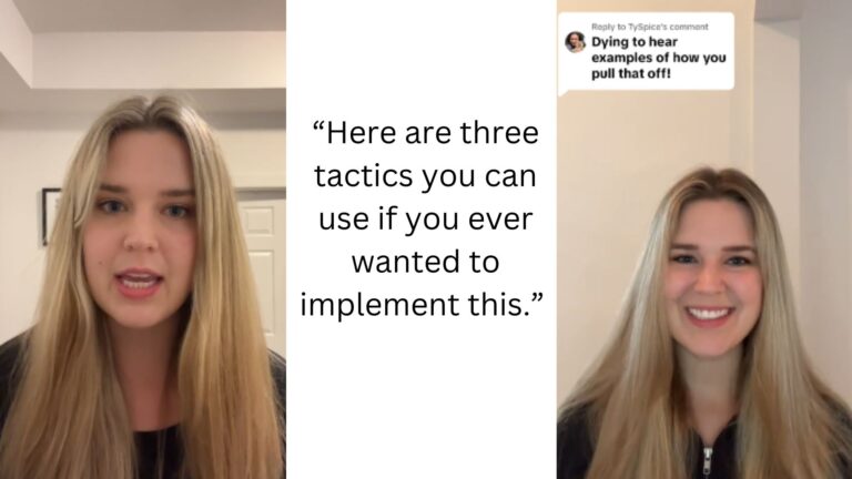 woman sharing dating tricks