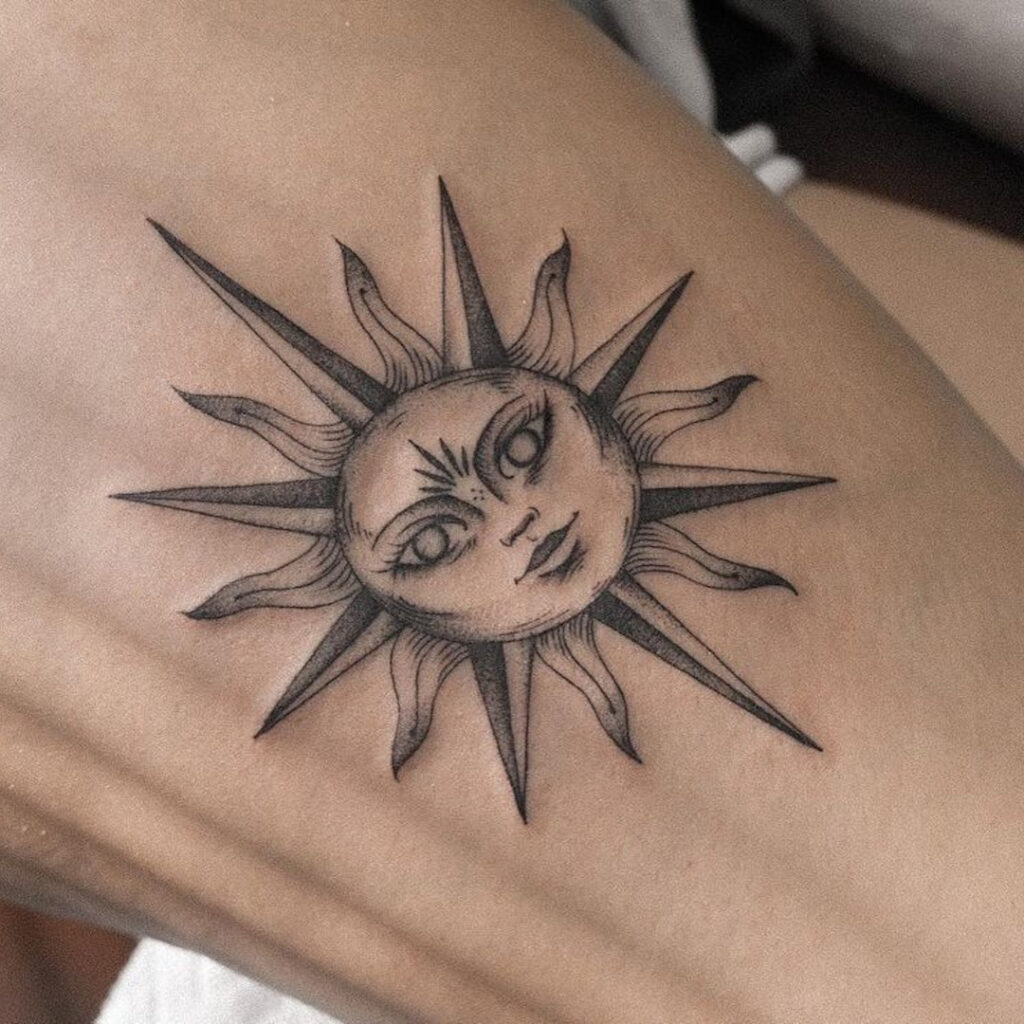 Boho Sun Tattoo