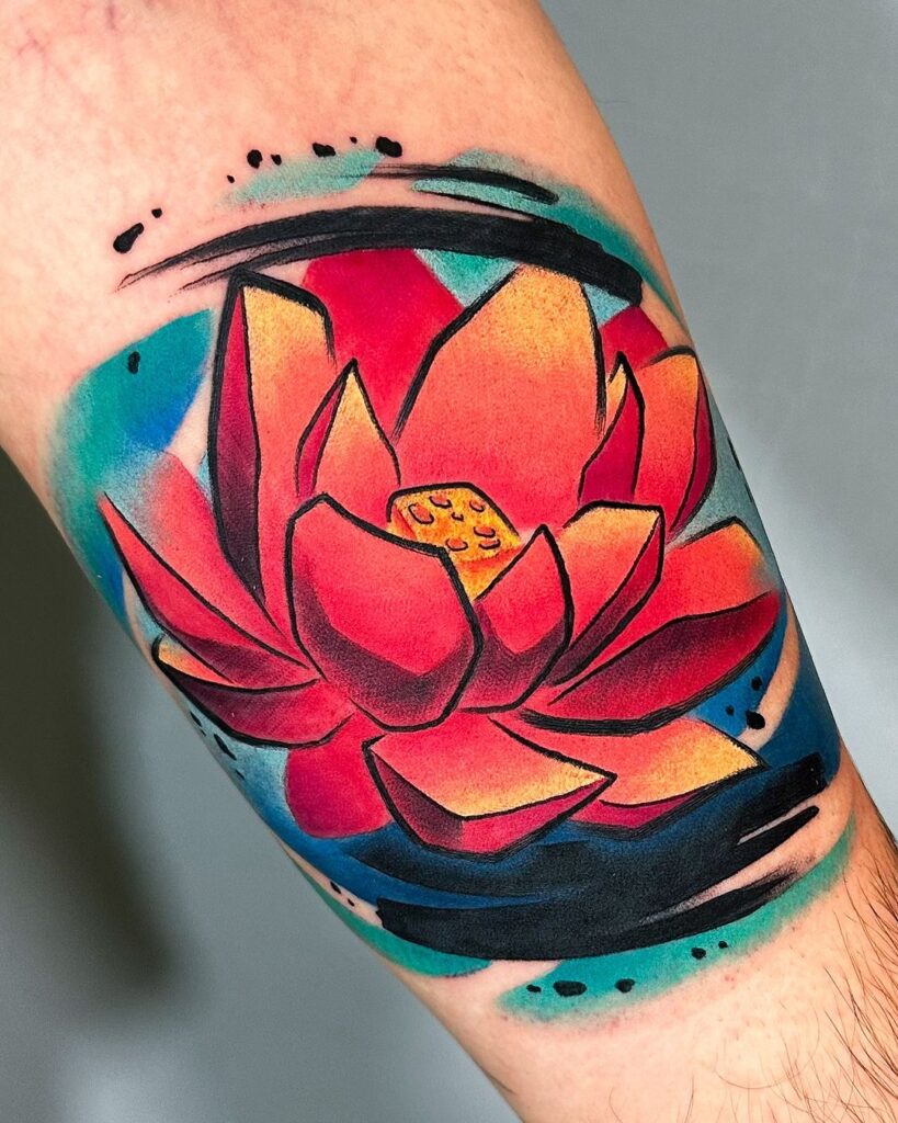 Colorful Lotus Flower