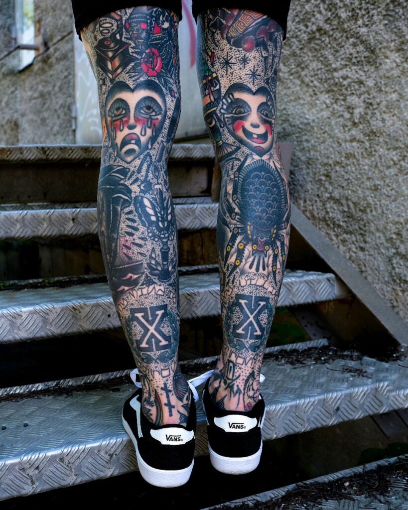 Complex Colorful Double Leg Sleeve