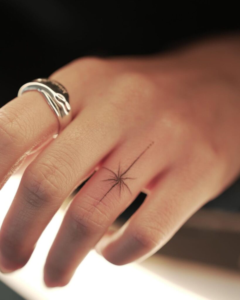 Crevice Small Finger Tattoo