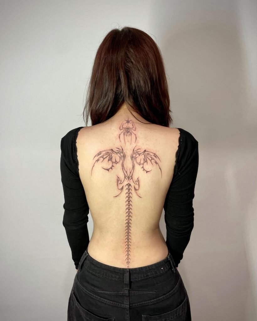 Cyber Sigilism Back Tattoo