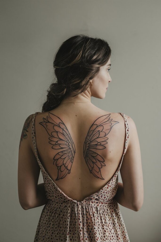 Fairy Wings Back Tattoo