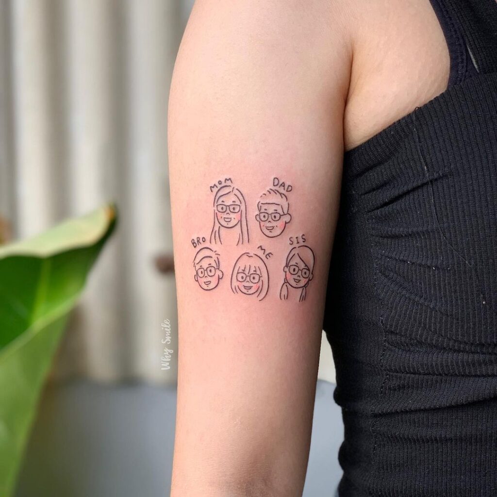 Tatuaggio dei membri della famiglia