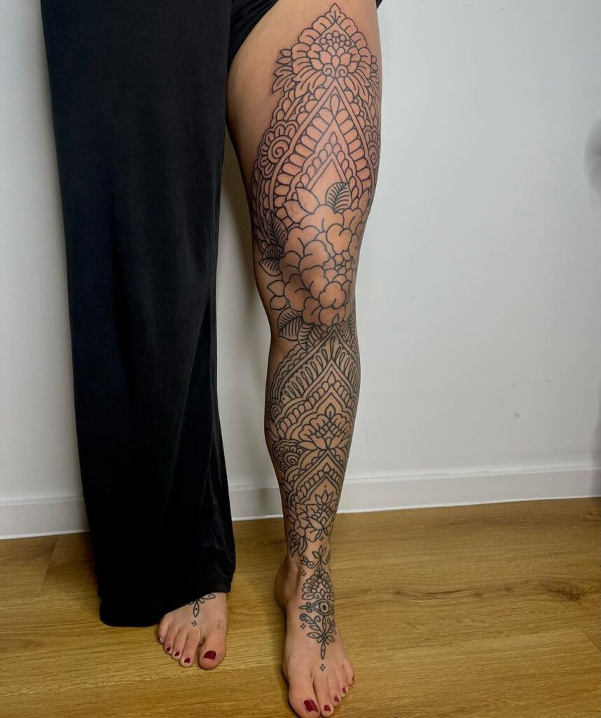 Floral Pattern Leg Sleeve