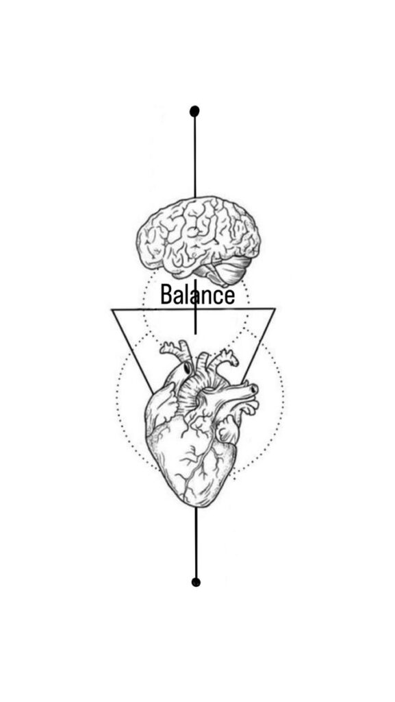 Heart Vs Brain Tattoo