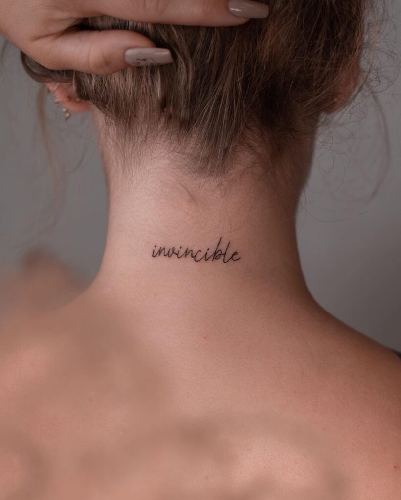 Invincible One-Word Tattoo