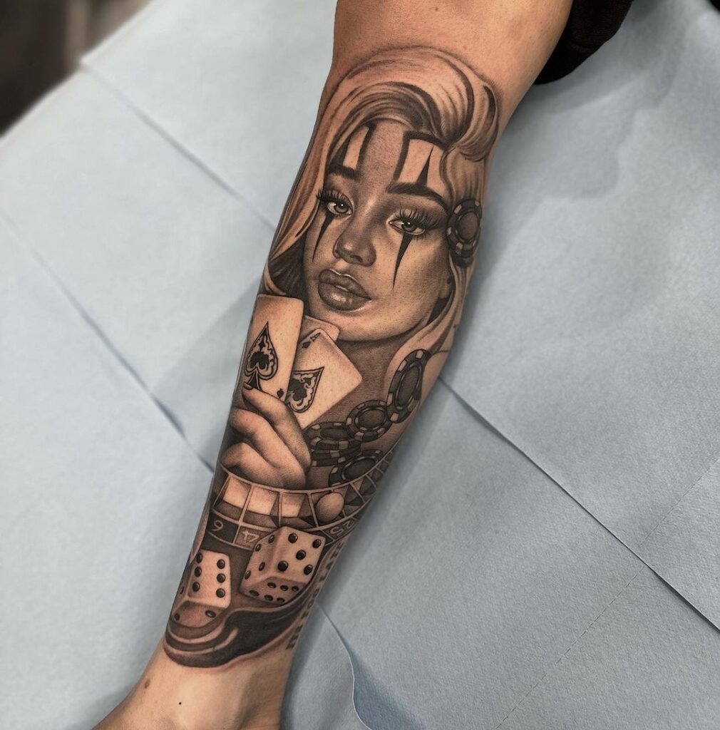 Joker Woman Leg Sleeve