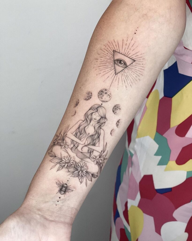 Linework Spiritual Tattoo