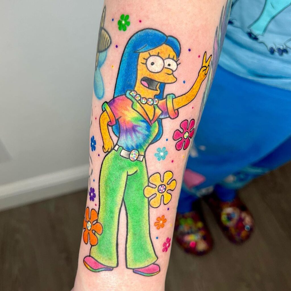 Marge Simpson como filha de uma flor