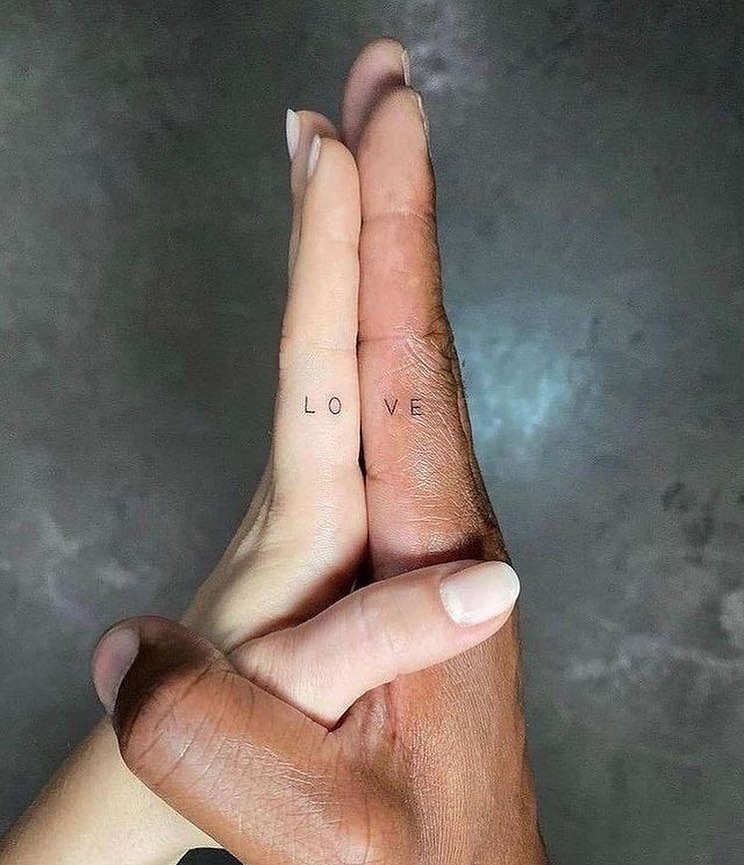 Matching Finger Tattoos