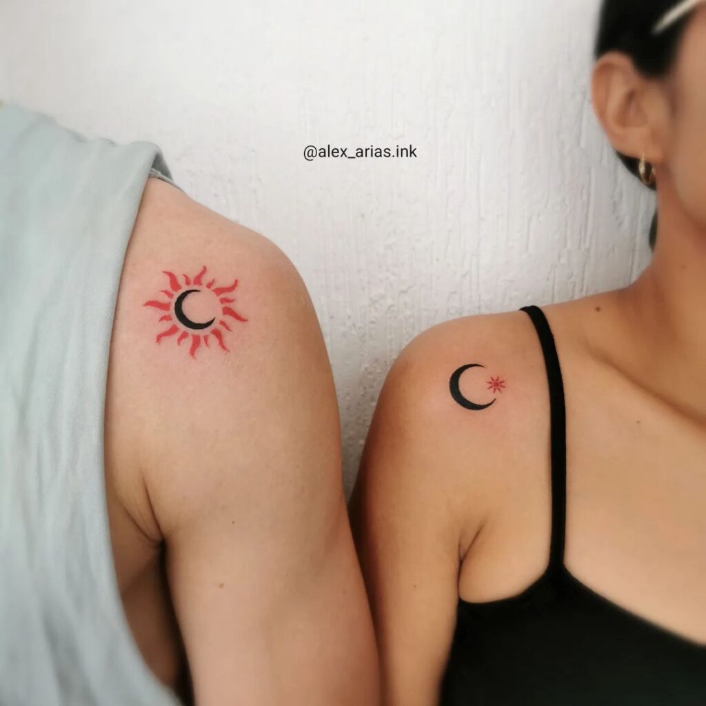 Matching Shoulder Tattoos