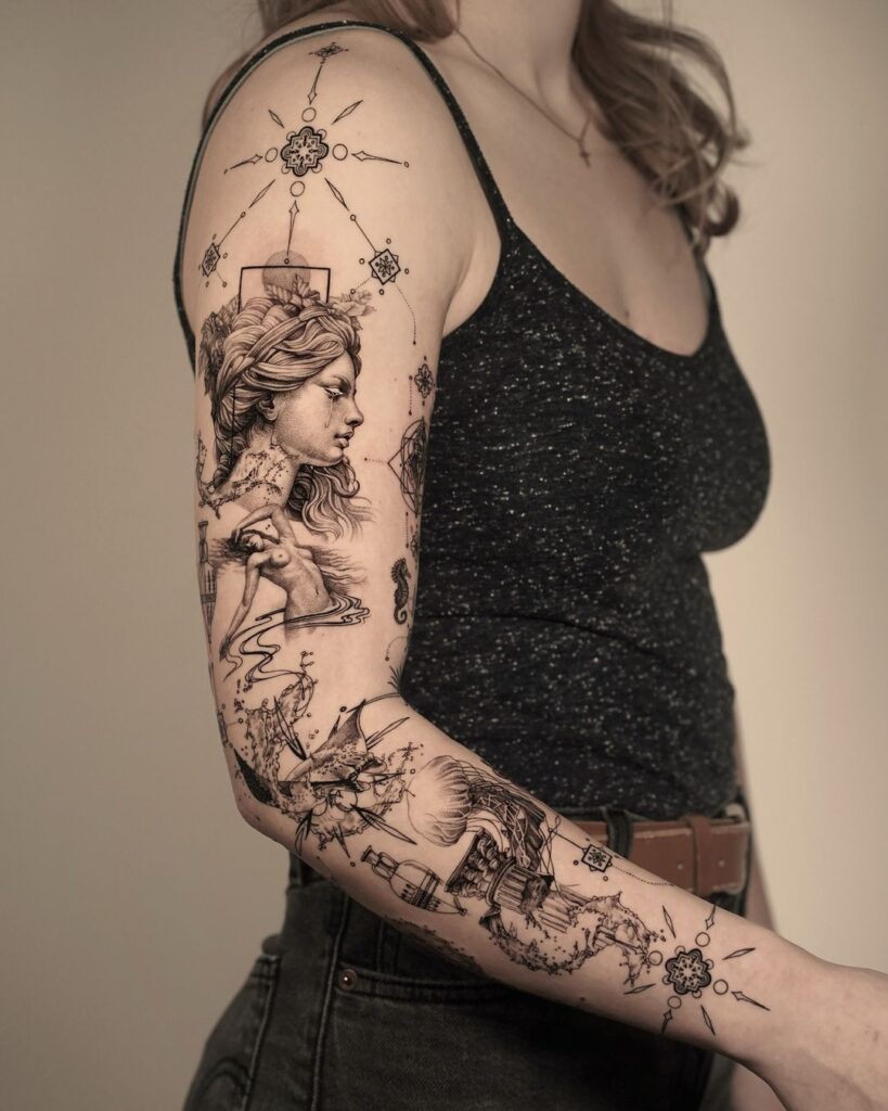 Sacred Geometry Arm Tattoo