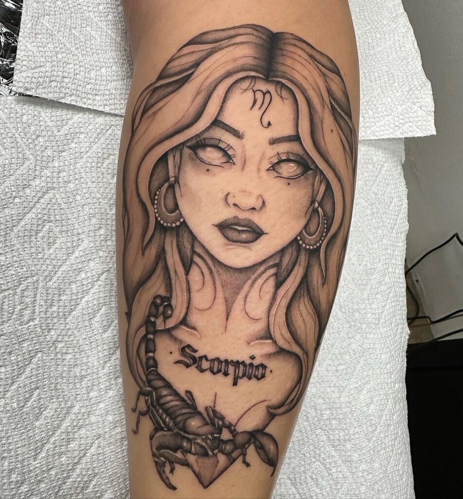 Tatuaggio della ragazza Scorpione