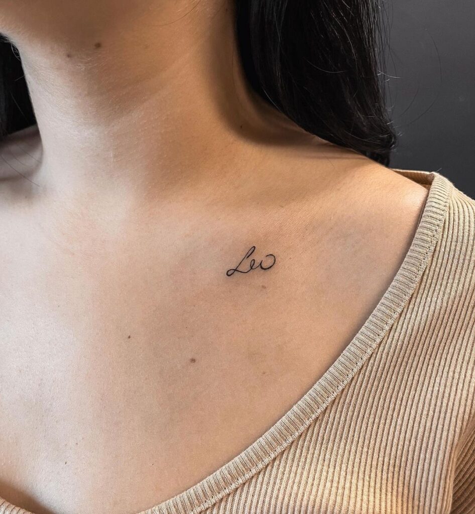 Script Zodiac Tattoo