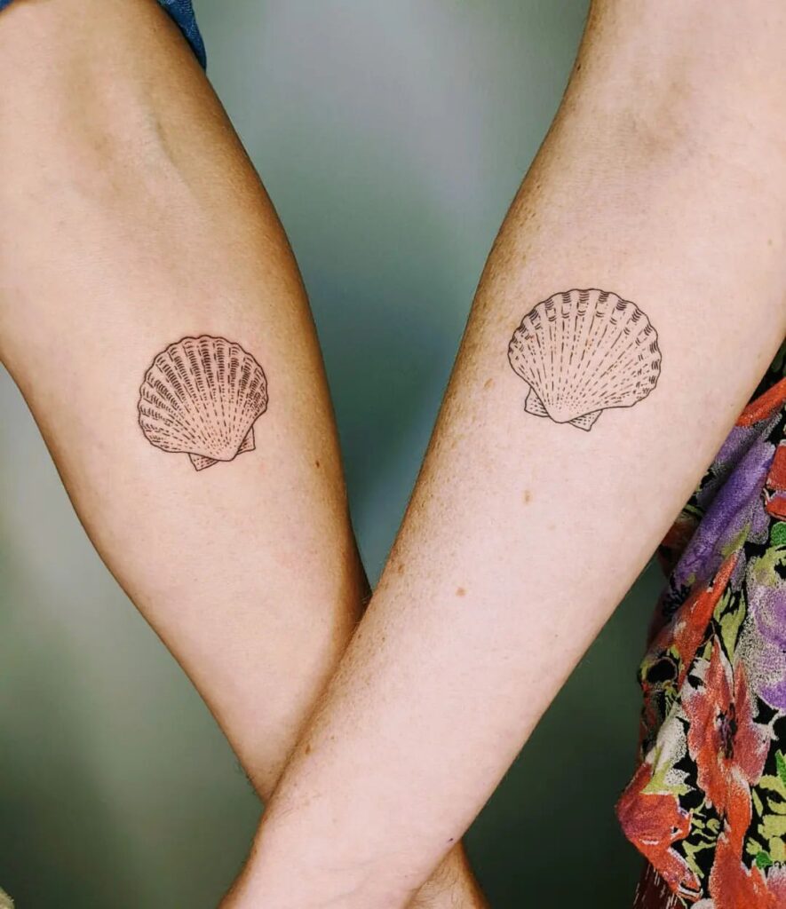 Seashell Tattoo On Forearm