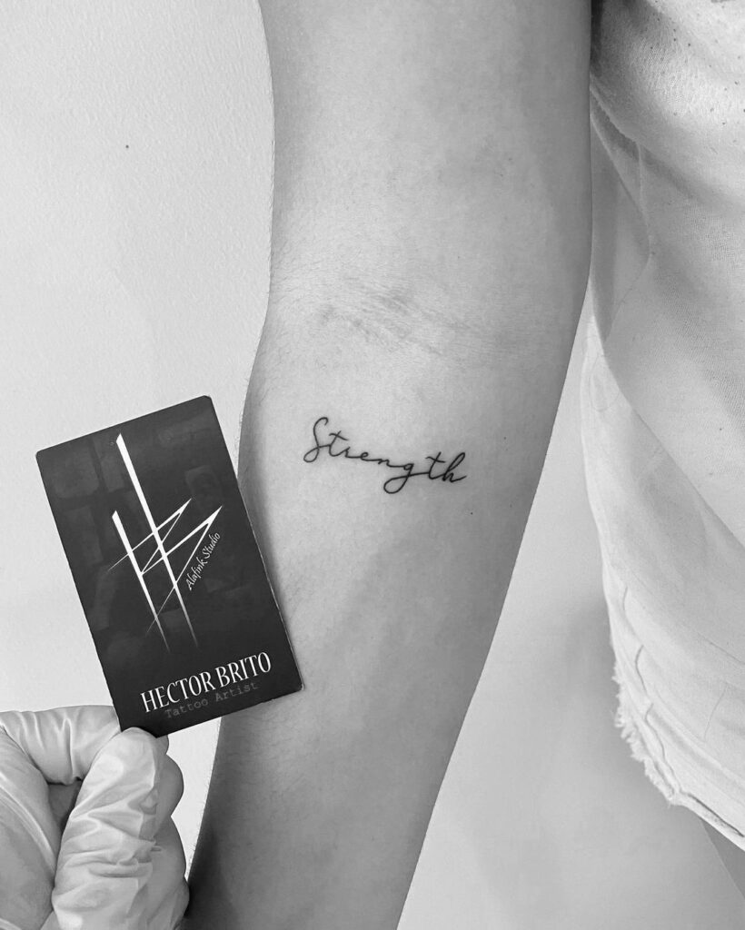 Simple One Word Tattoo