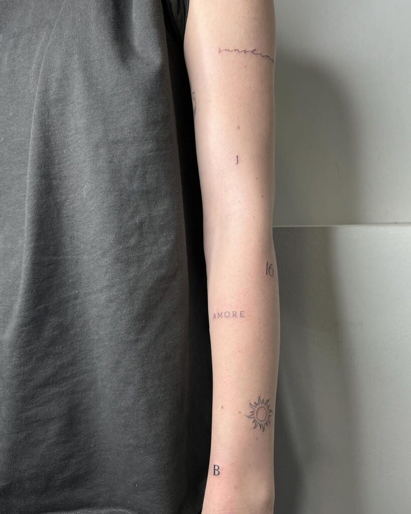 Tatuagem simples em patchwork