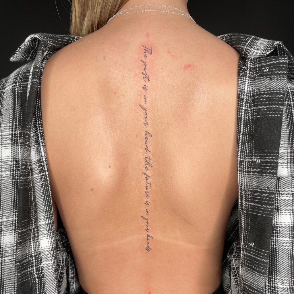 Spine Script Tattoo