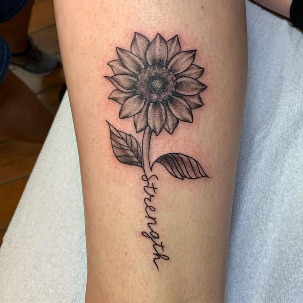 Tatuaje de un girasol