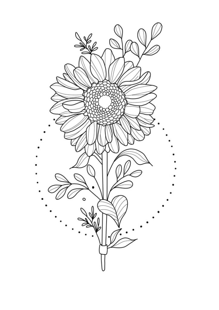 Tatuaje de un girasol