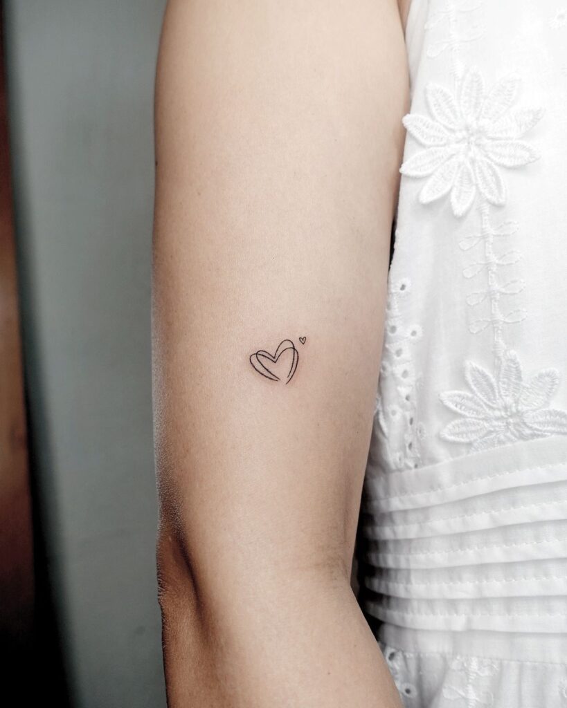 Three Hearts Arm Tat