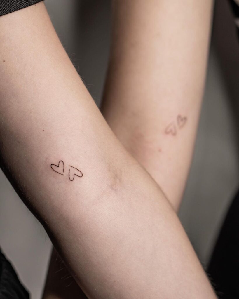 Tiny Hearts Matching Tattoo