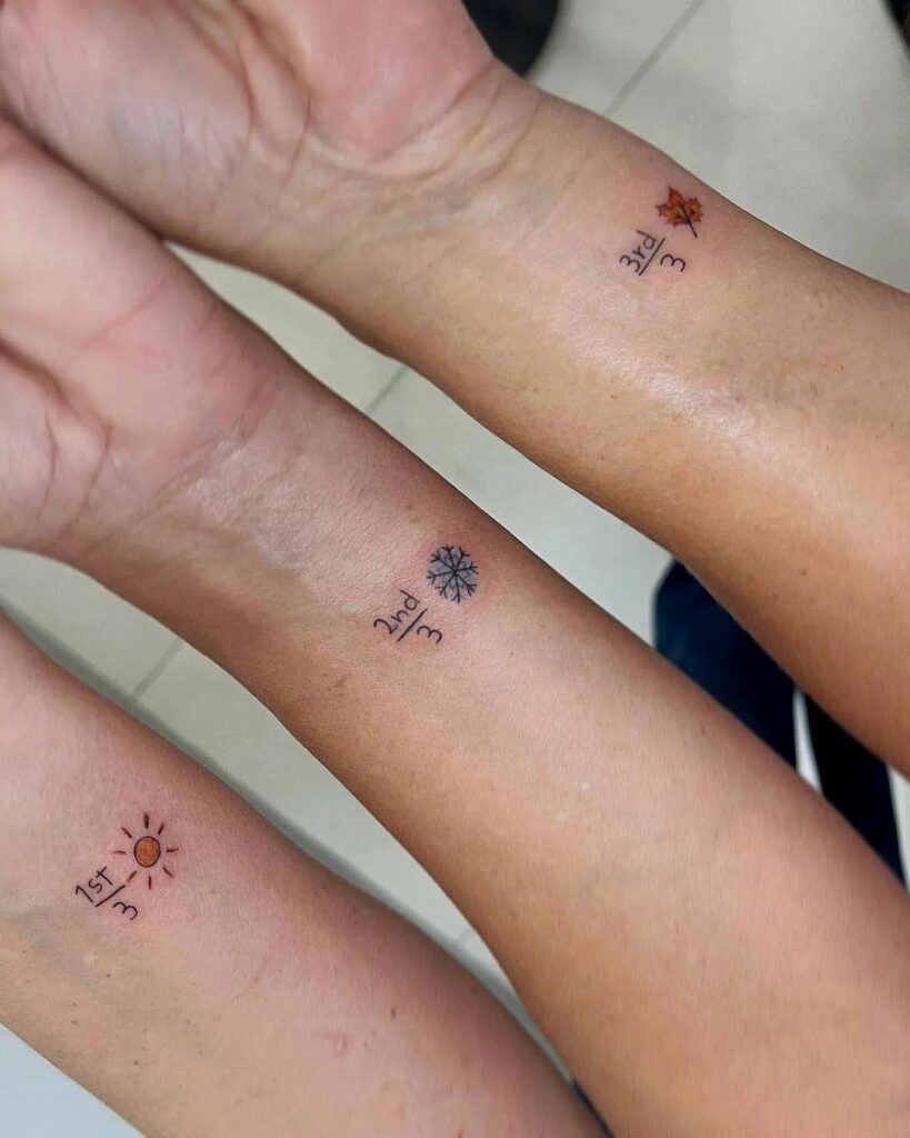 Tatuagem simbólica minúscula a condizer