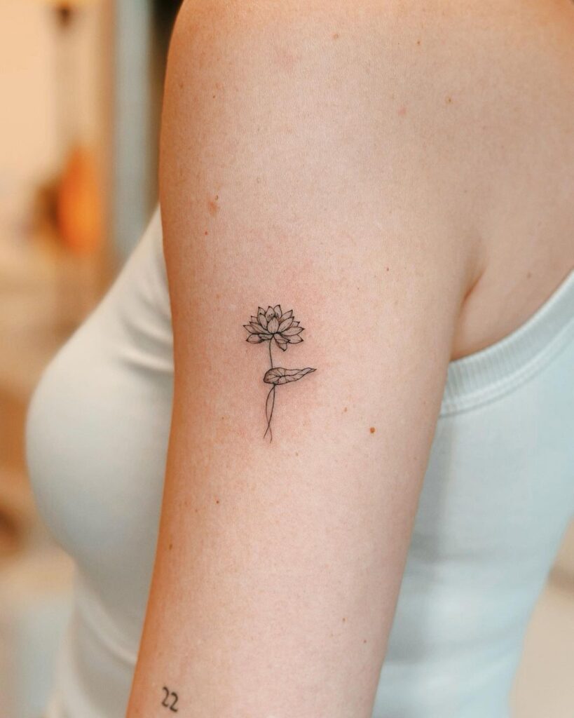 Water Lily Small Tattoo