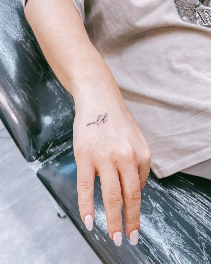 Wild One-Word Tattoo