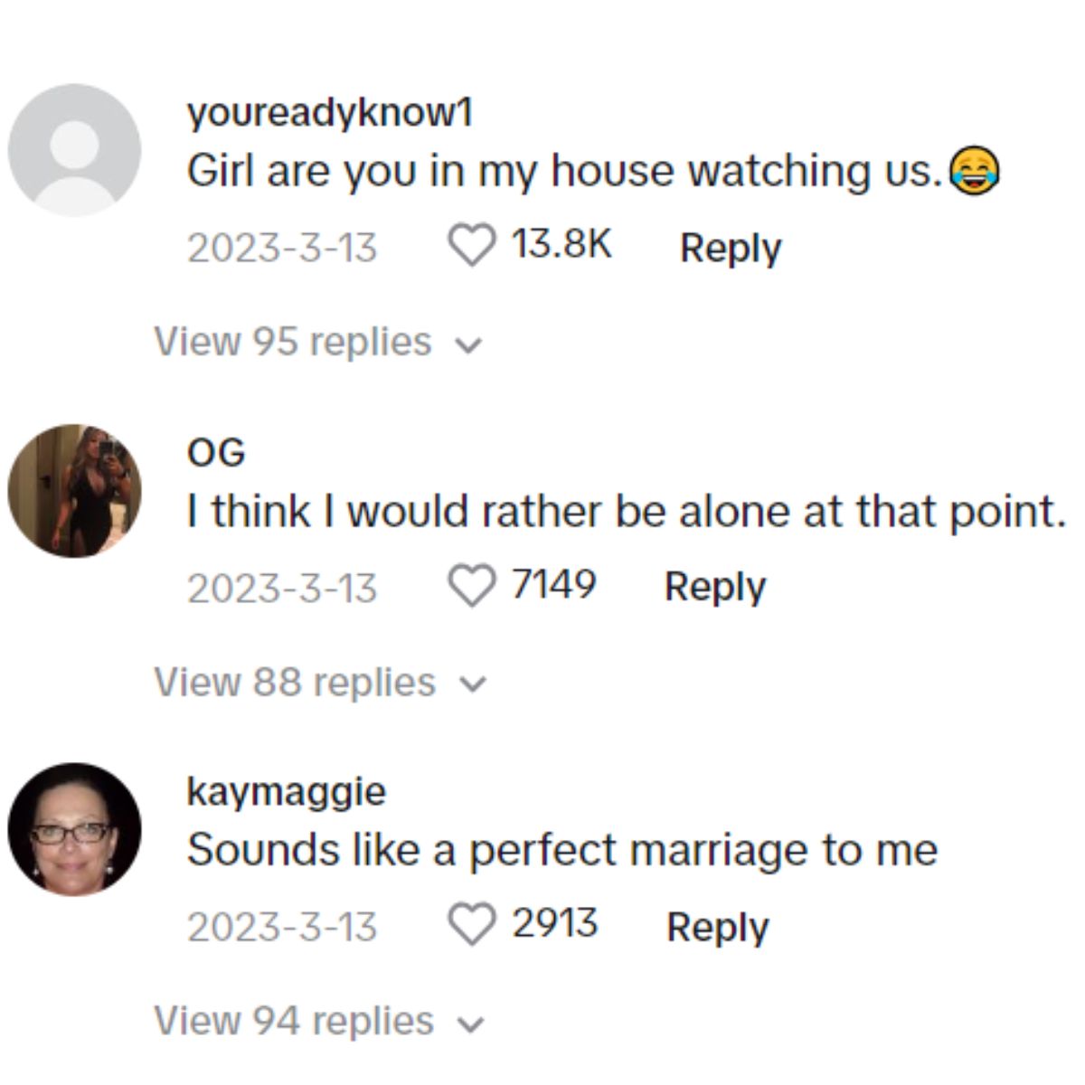 comments on tiktok