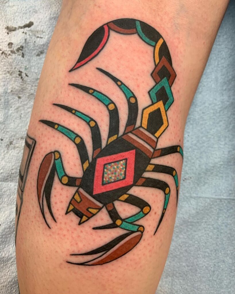 tatuagem de escorpião funky