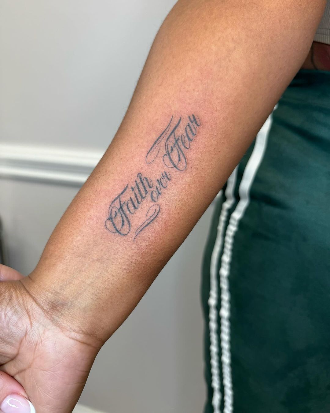 meaningful lettering tattoo