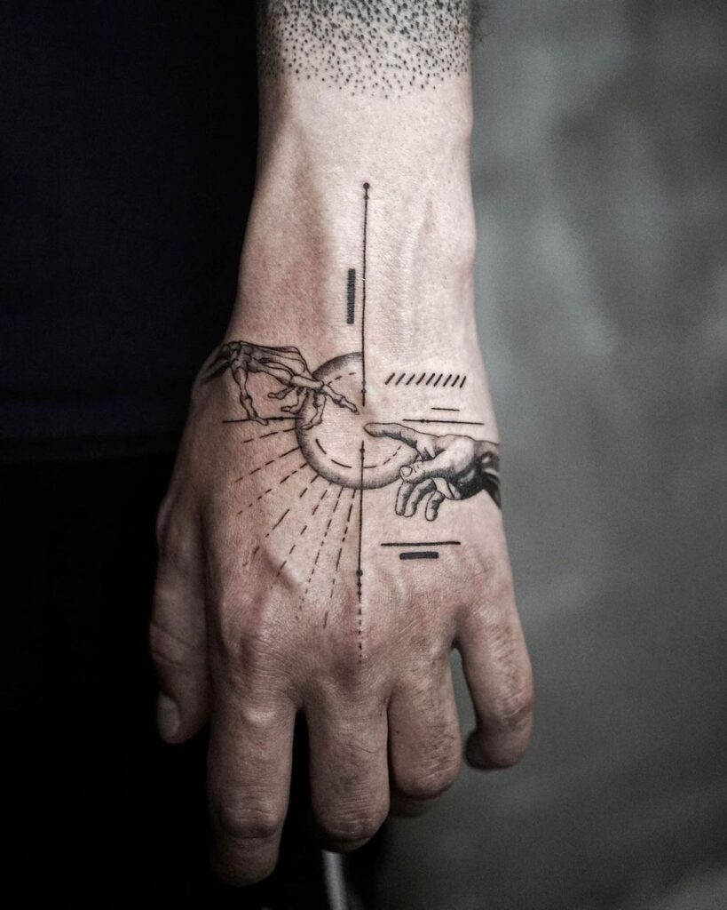 memento mori hand tattoo