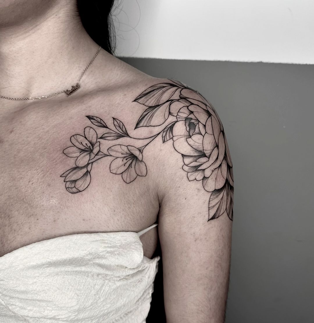 peony tattoo