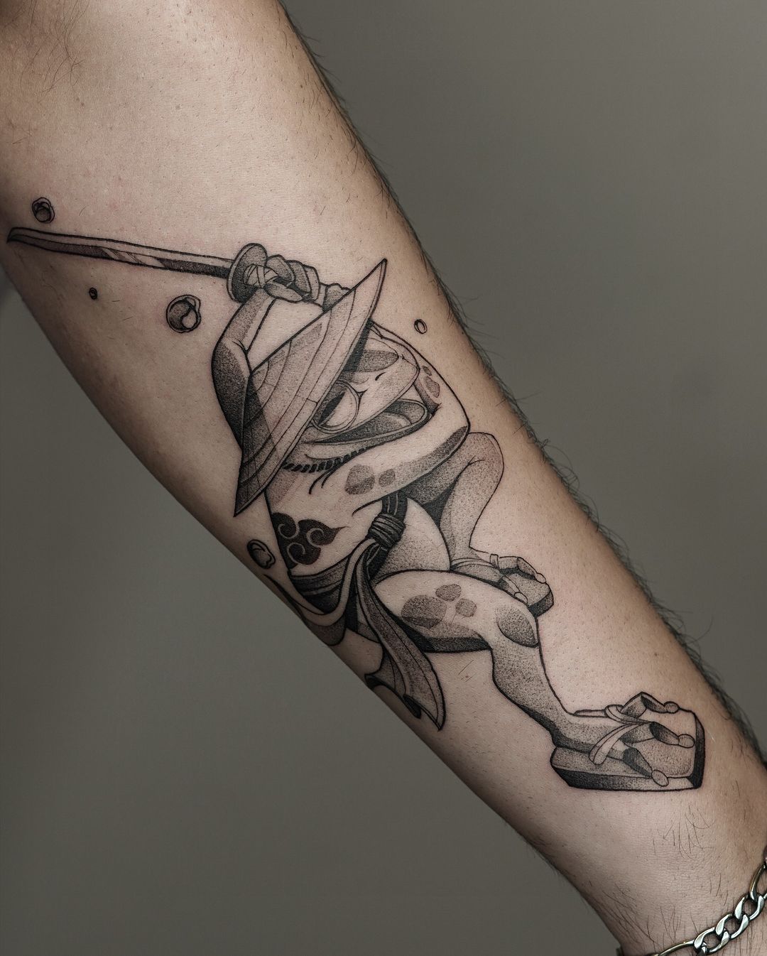 tatuagem de samurai de ranita