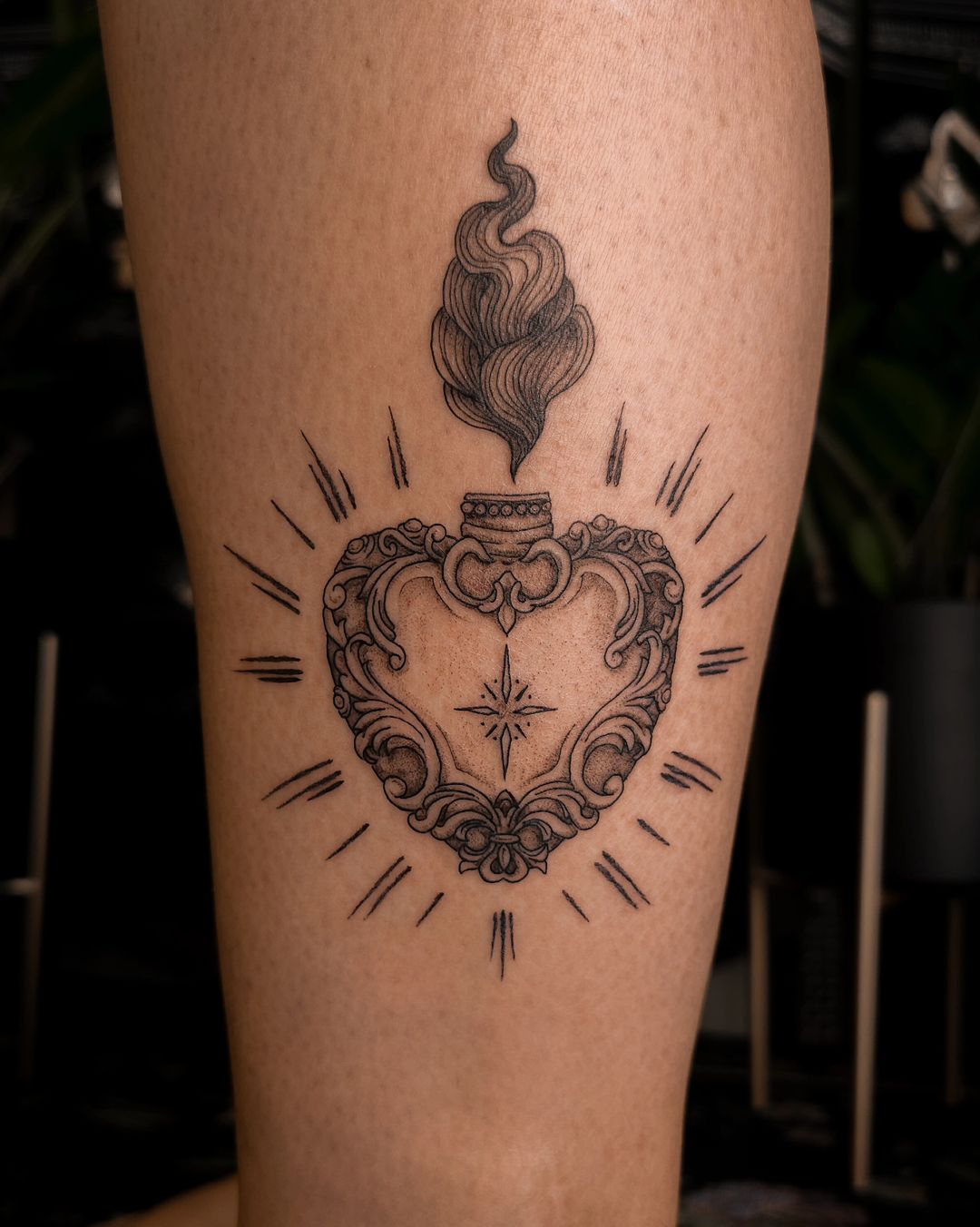 tatuagem de coração sagrado