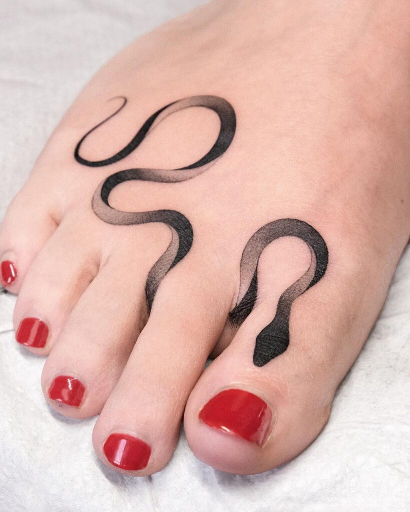 snake foot tattoo art