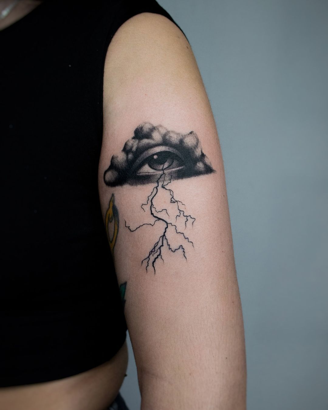 stunning eye blackwork tattoo