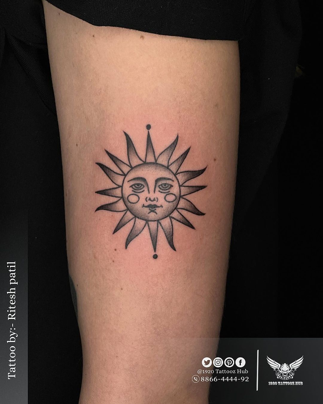 tatuagem de sol