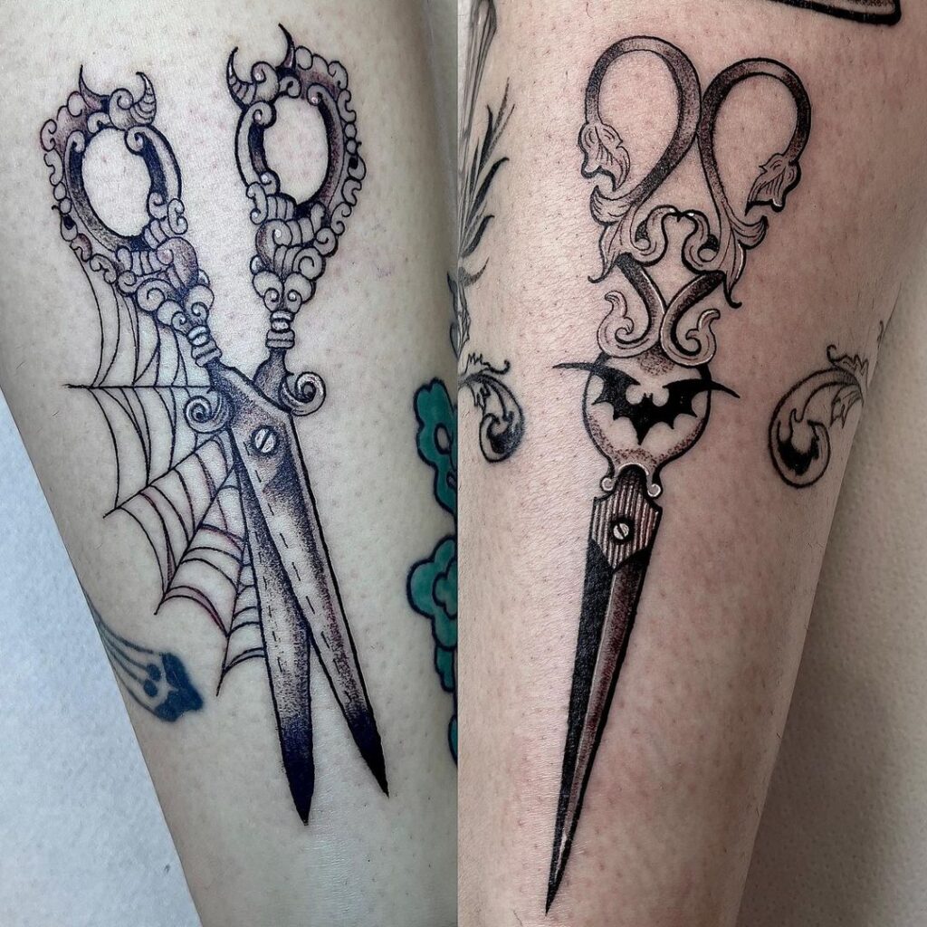 scissors vintage tattoo